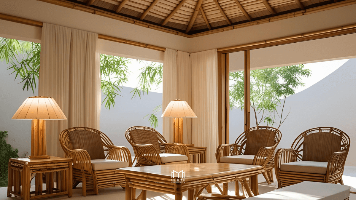 Biệt Thự Nghỉ Dưỡng Xanh: Sự Kết Hợp Giữa Gỗ Tái Chế, Tre Và Mây