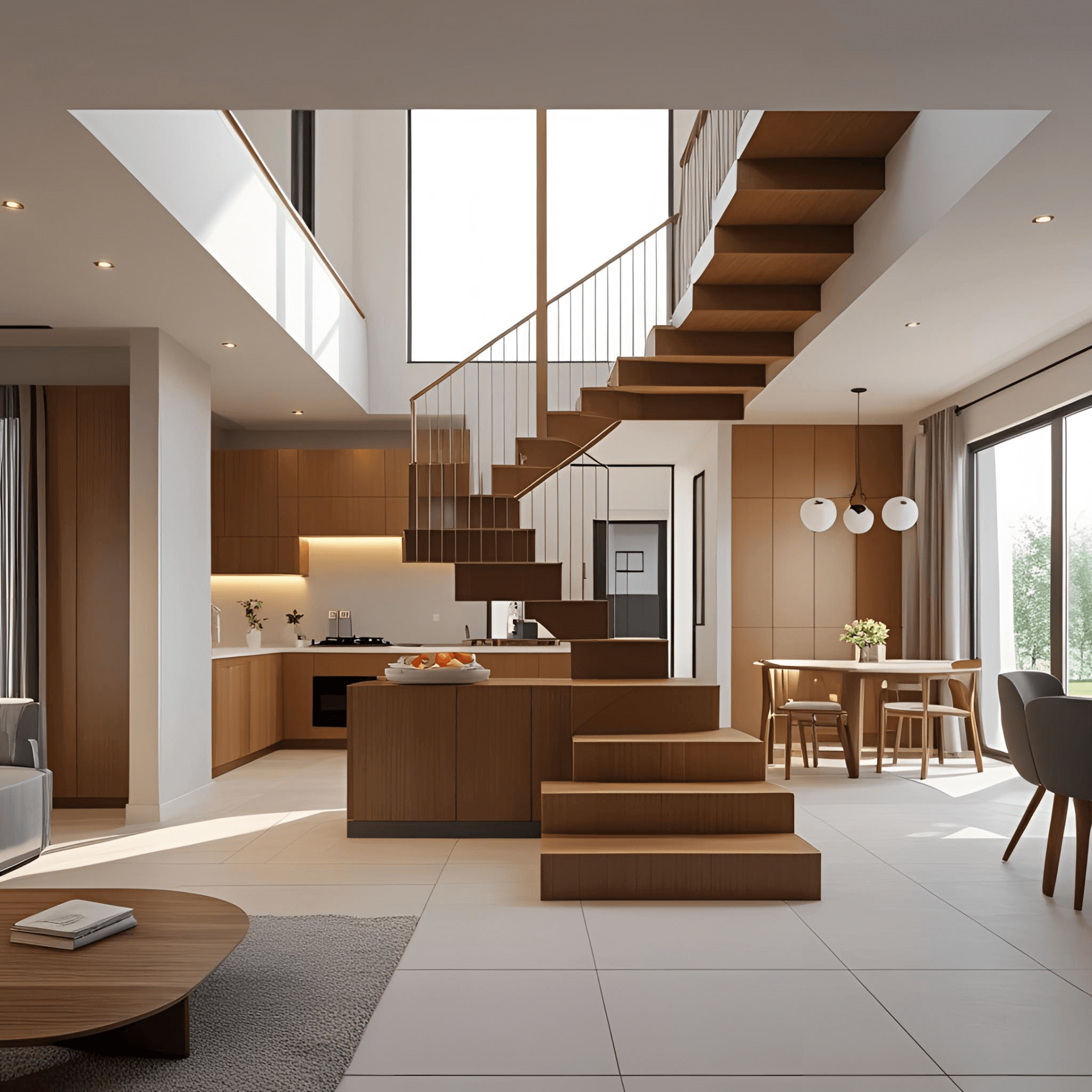 Thiết Kế Cầu Thang Nhà Phố Hiện Đại