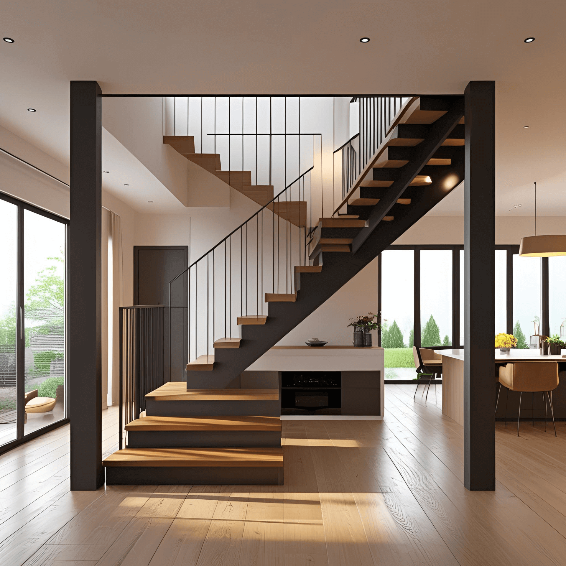 Thiết Kế Cầu Thang Nhà Phố Hiện Đại