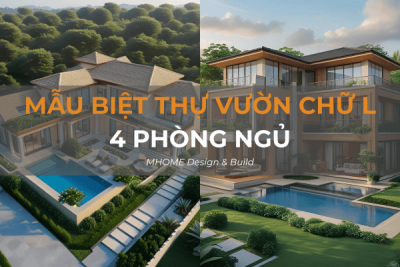 Mẫu Biệt Thự Vườn Chữ L 4 Phòng Ngủ Tối Ưu Diện Tích