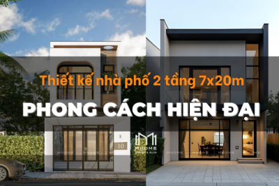 Xu Hướng Thiết Kế Nhà Phố 2 Tầng Hiện Đại 7x20m