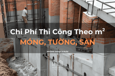 Chi phí thi công phần thô nhà phố theo m²