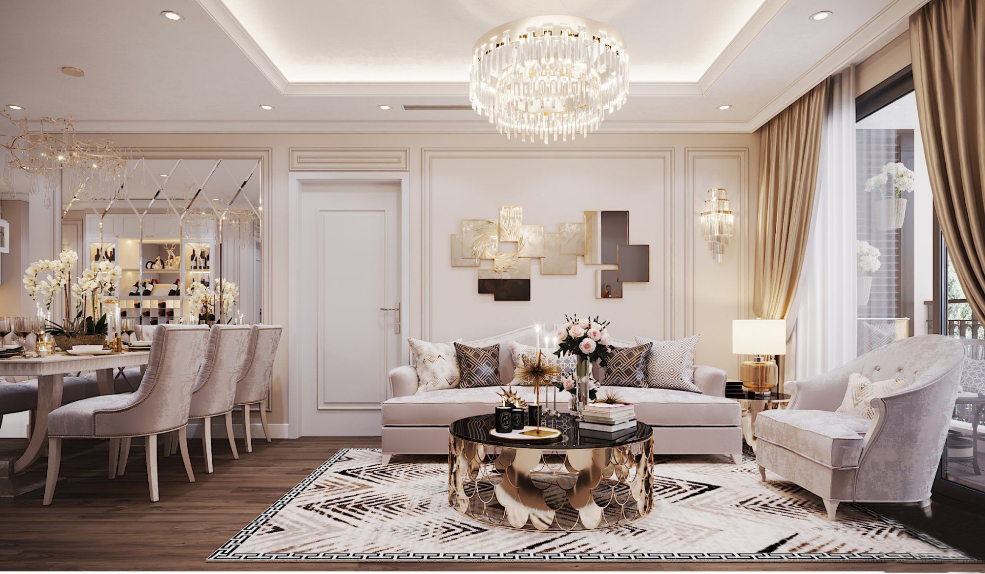 Luxury living room design ideas from Katrina Antonovich by Antonovich Group