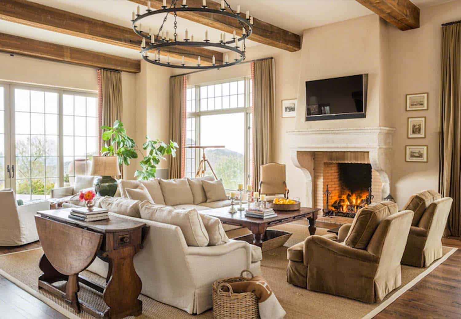 Sử dụng đồ nội thất đơn giản trong thiết kế phong cách Rustic