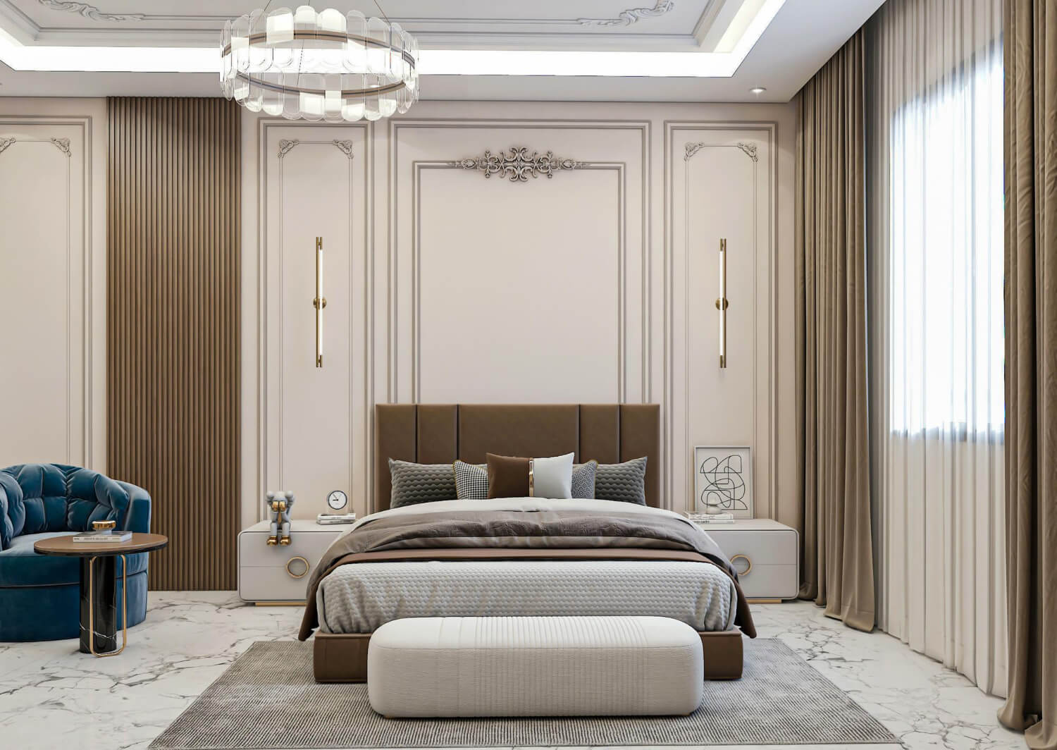 Phong cách thiết kế nội thất tân cổ điển tinh tế