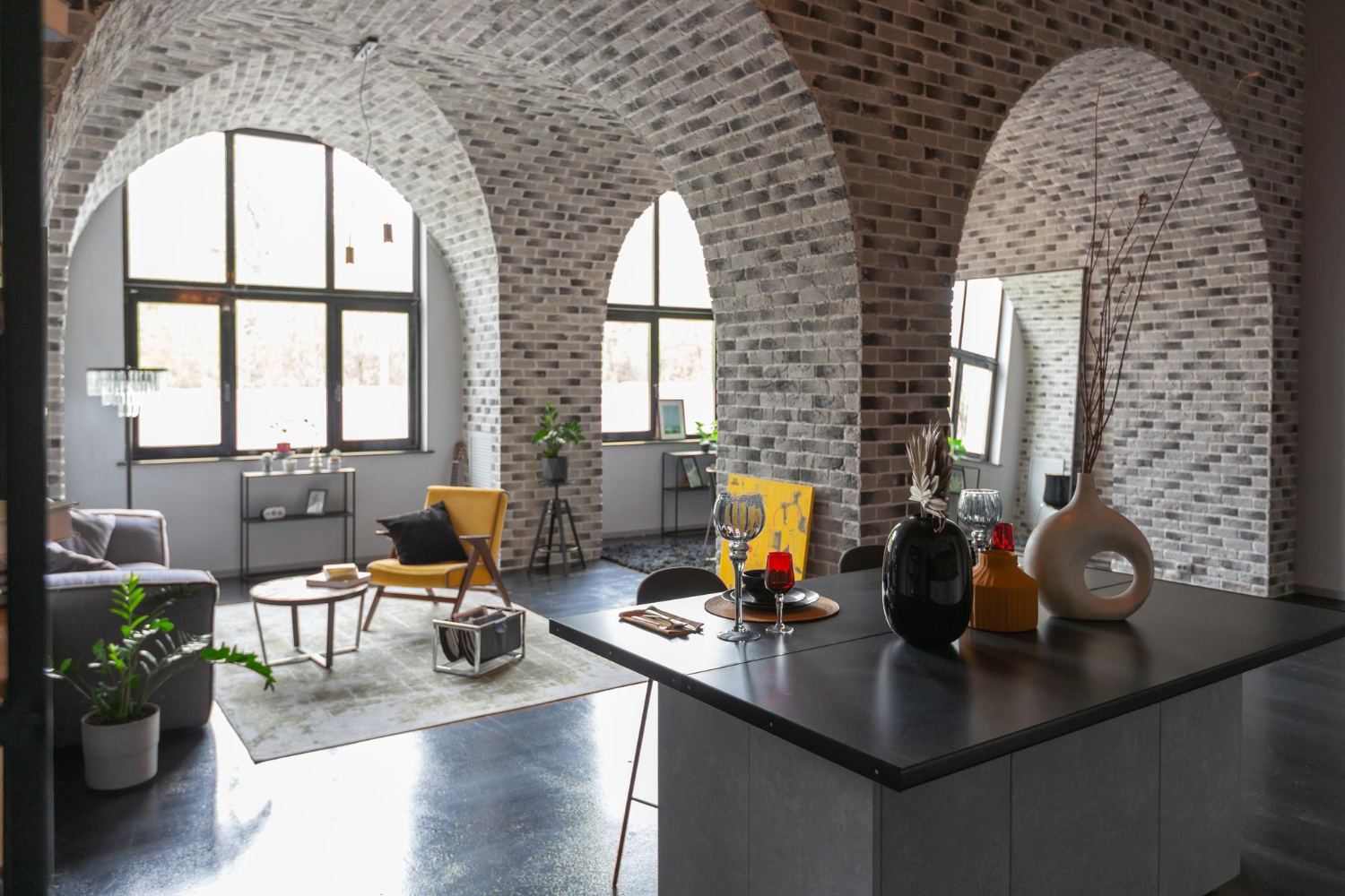 Sử dụng hệ thống cửa sở lớn trong thiết kế phong cách Rustic