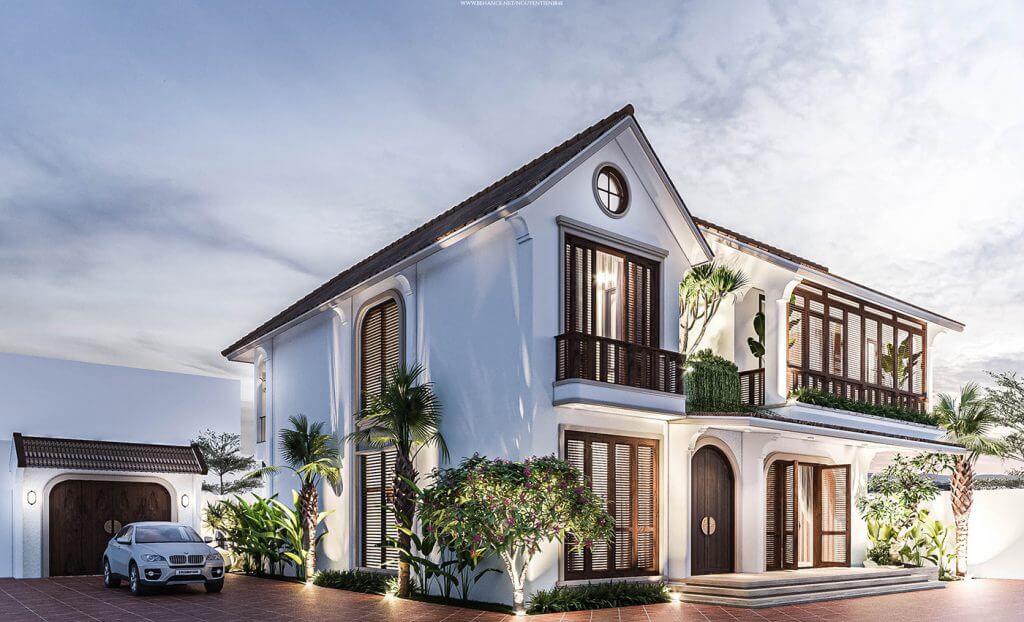 Mẫu nhà phong cách Indochine đẹp lạ mắt