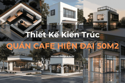 Thiết Kế Kiến Trúc Quán Cafe 1 Tầng Hiện Đại Nhỏ Gọn Cho Mặt Bằng 50m²
