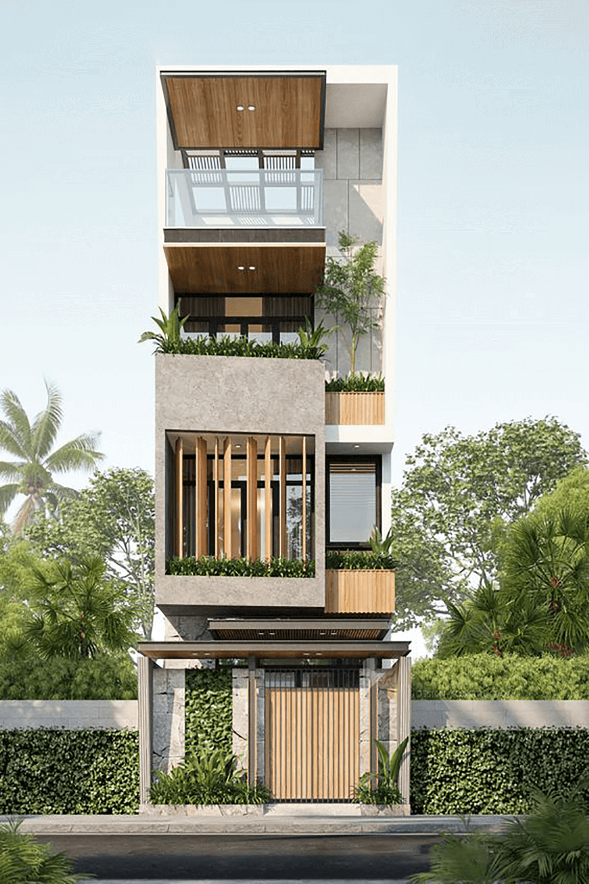 Top mẫu nhà phố 4 tầng hiện đại mới nhất