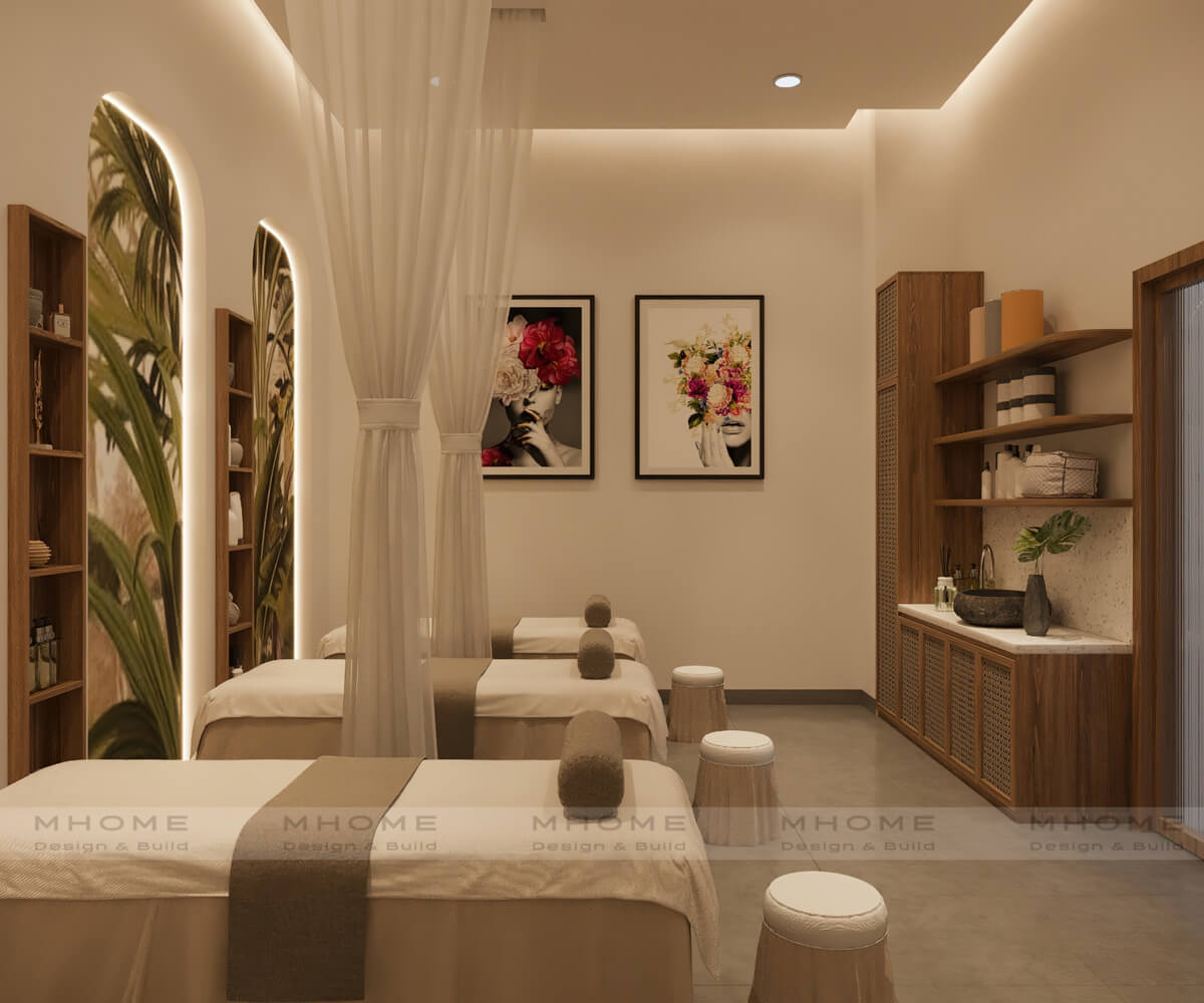Spa phong cách nhiệt đới mây tre đan