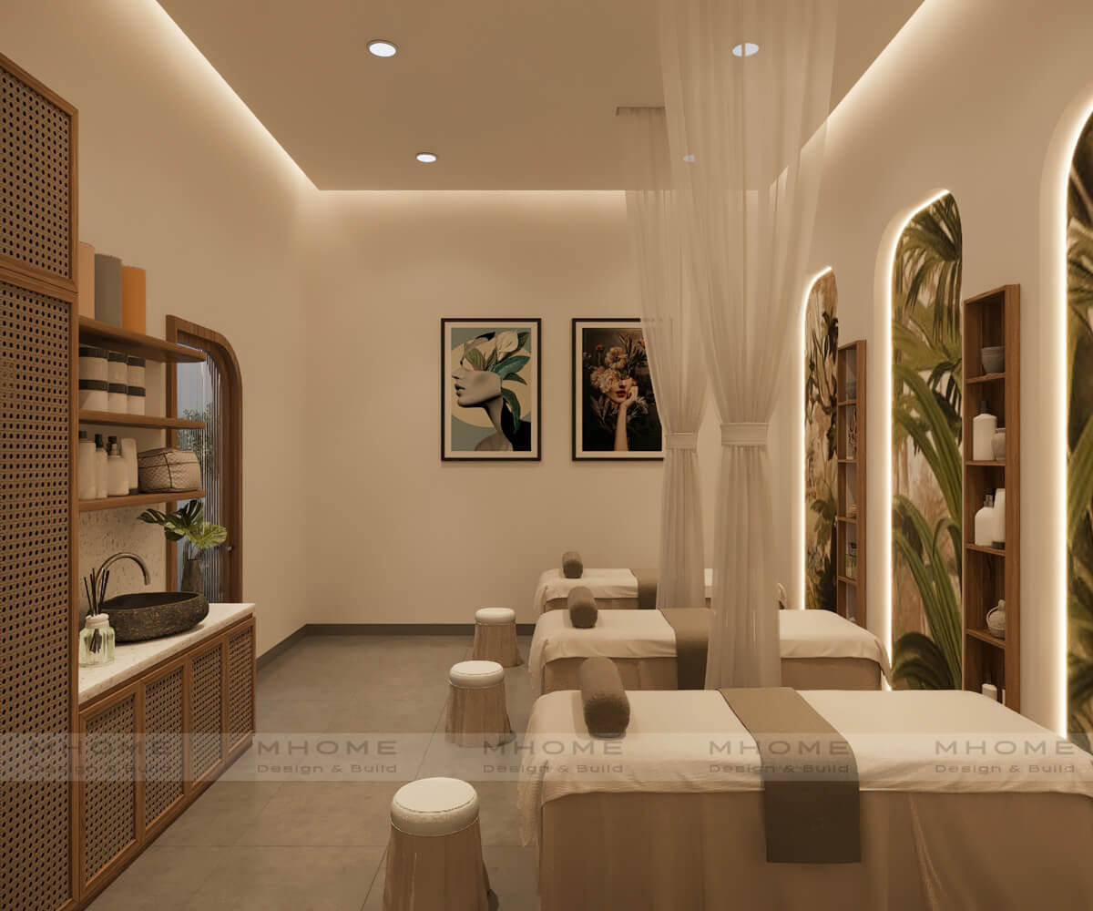 Spa phong cách nhiệt đới mây tre đan