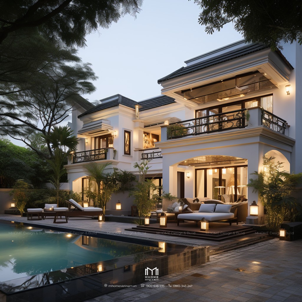 Top 50 mẫu biệt thự Indochine