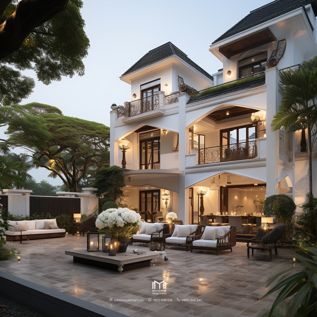 Top 50 mẫu biệt thự Indochine