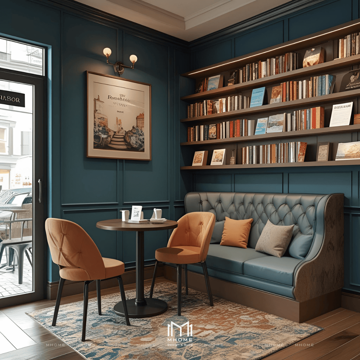 Bố Trí Góc Đọc Sách Yên Tĩnh Tách Biệt Cho Quán Cafe