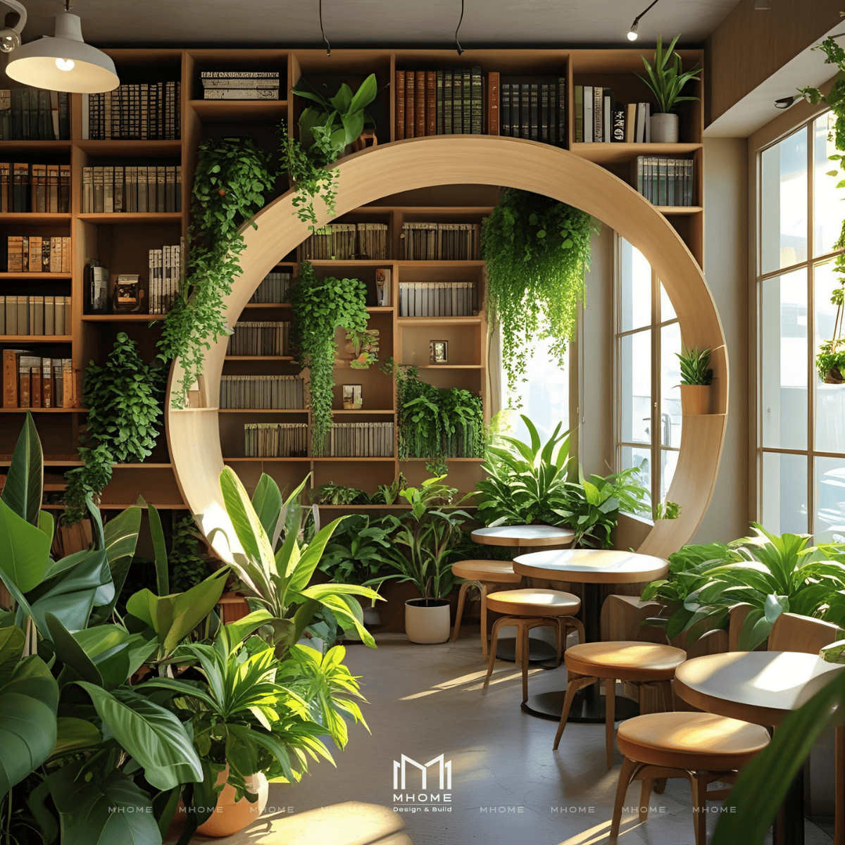 Bố Trí Góc Đọc Sách Yên Tĩnh Tách Biệt Cho Quán Cafe