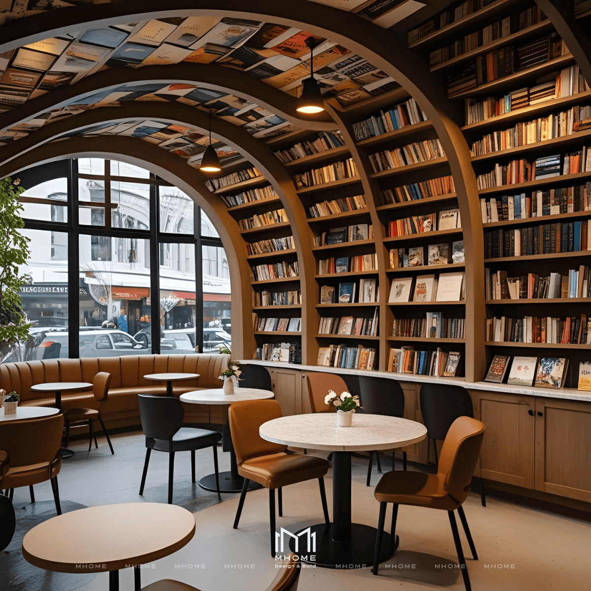 Bố Trí Góc Đọc Sách Yên Tĩnh Tách Biệt Cho Quán Cafe