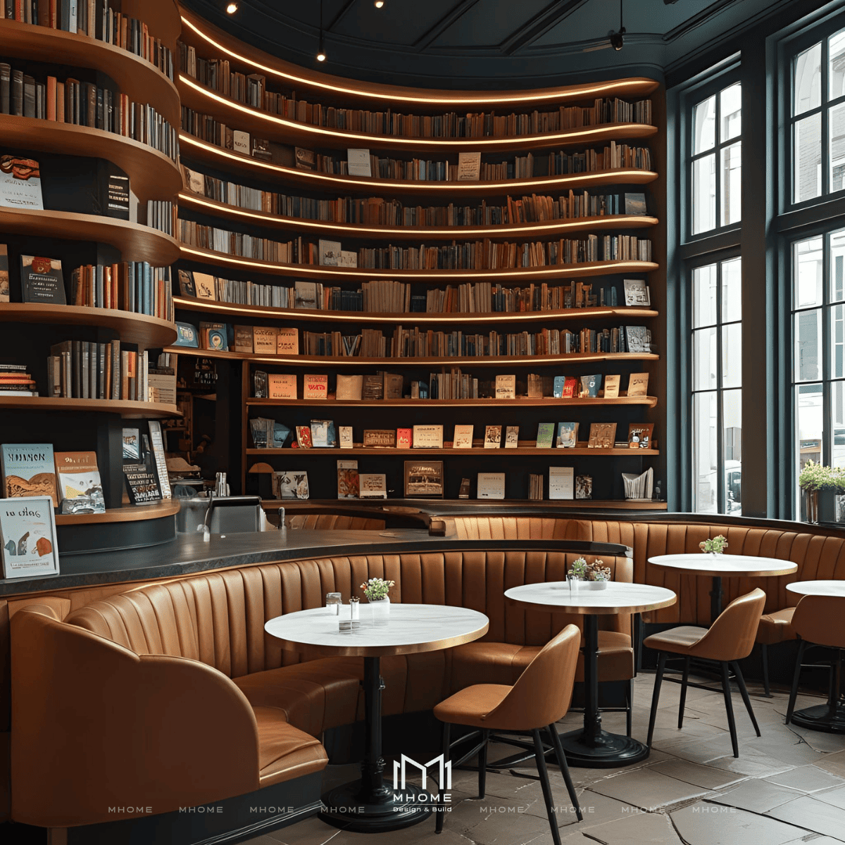 Bố Trí Góc Đọc Sách Yên Tĩnh Tách Biệt Cho Quán Cafe