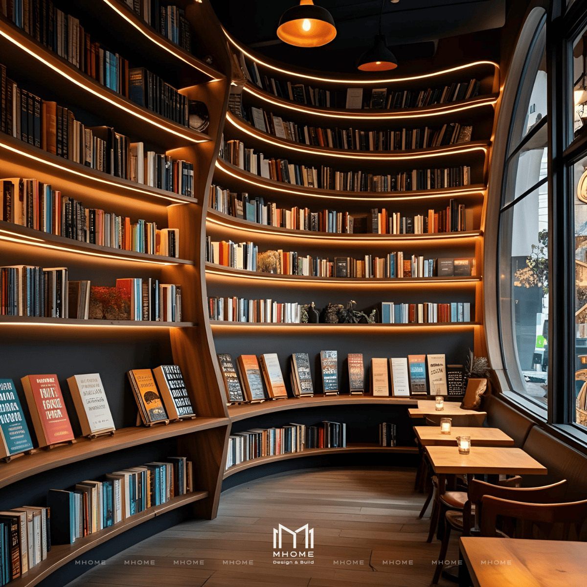 Bố Trí Góc Đọc Sách Yên Tĩnh Tách Biệt Cho Quán Cafe
