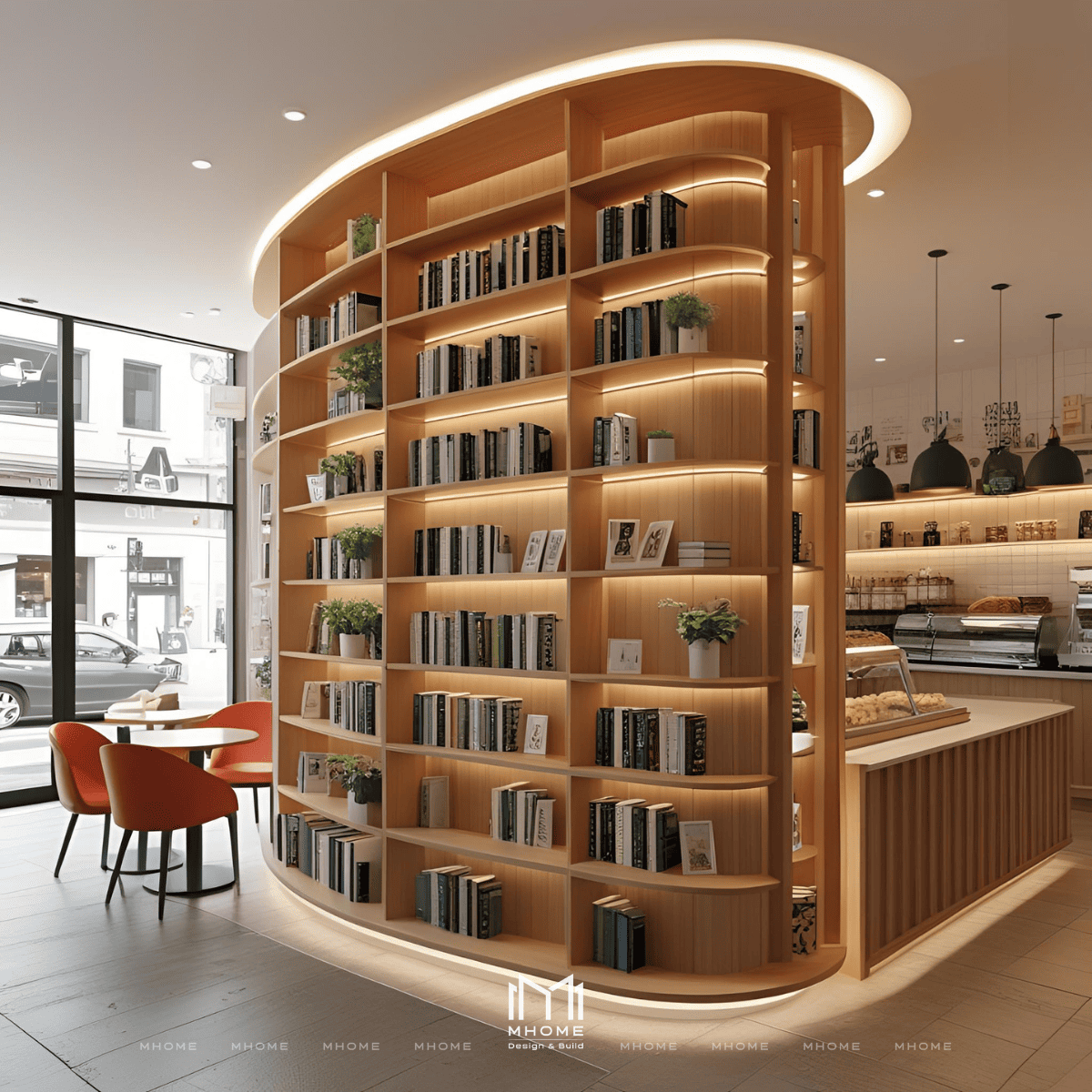 Bố Trí Góc Đọc Sách Yên Tĩnh Tách Biệt Cho Quán Cafe