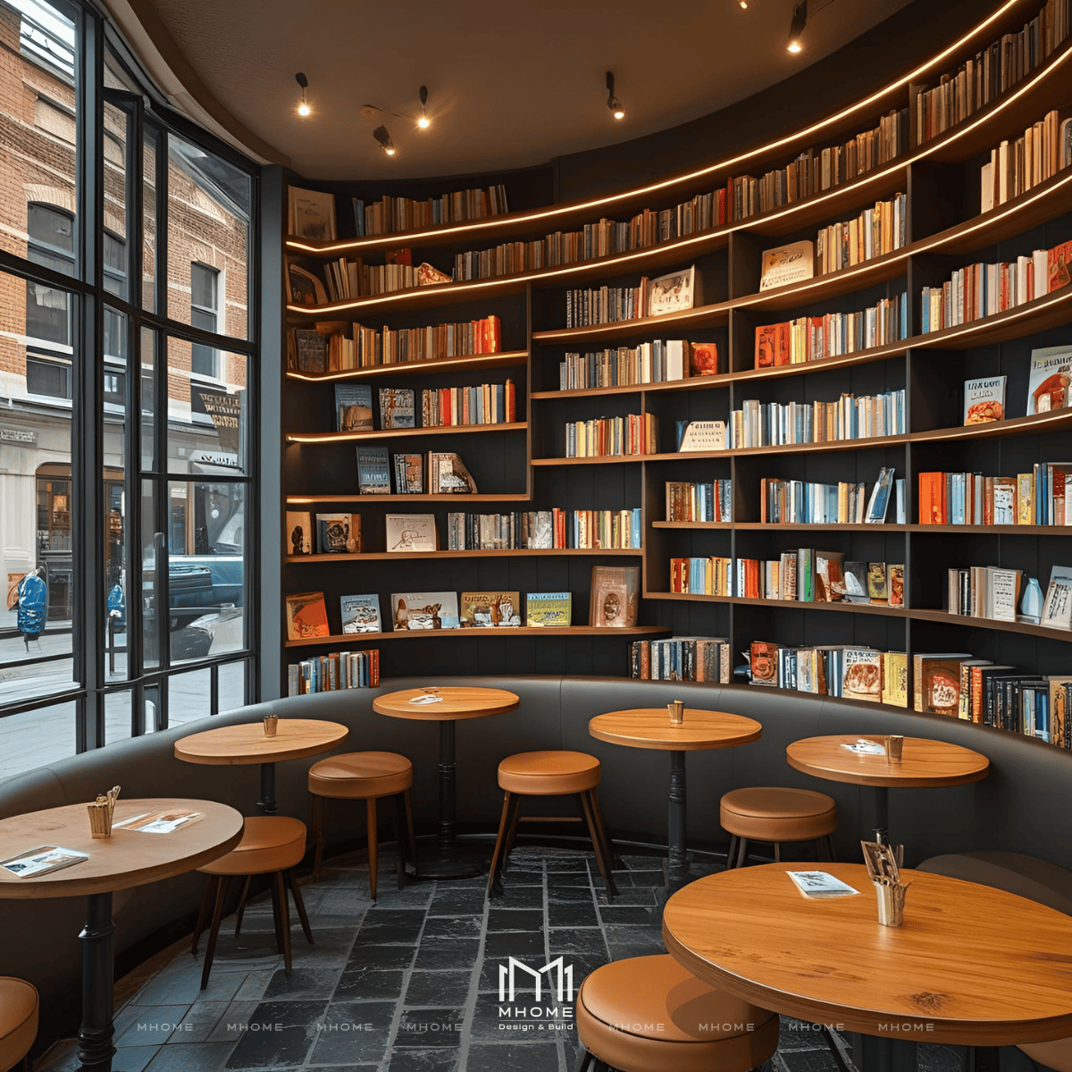 Bố Trí Góc Đọc Sách Yên Tĩnh Tách Biệt Cho Quán Cafe