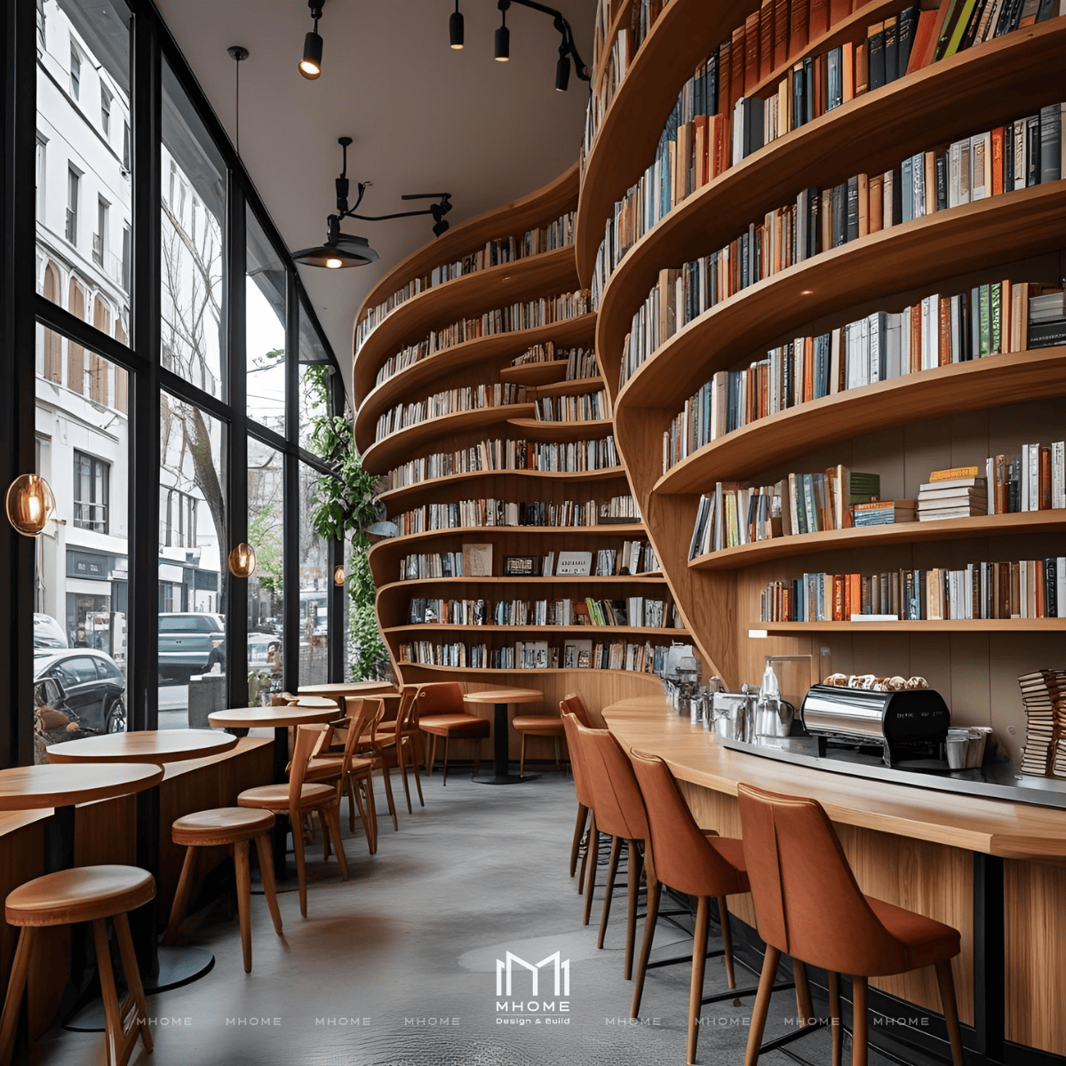 Bố Trí Góc Đọc Sách Yên Tĩnh Tách Biệt Cho Quán Cafe