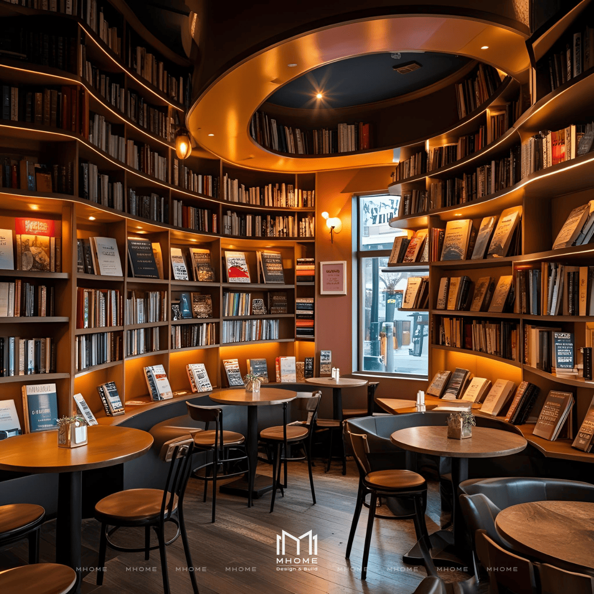 Bố Trí Góc Đọc Sách Yên Tĩnh Tách Biệt Cho Quán Cafe
