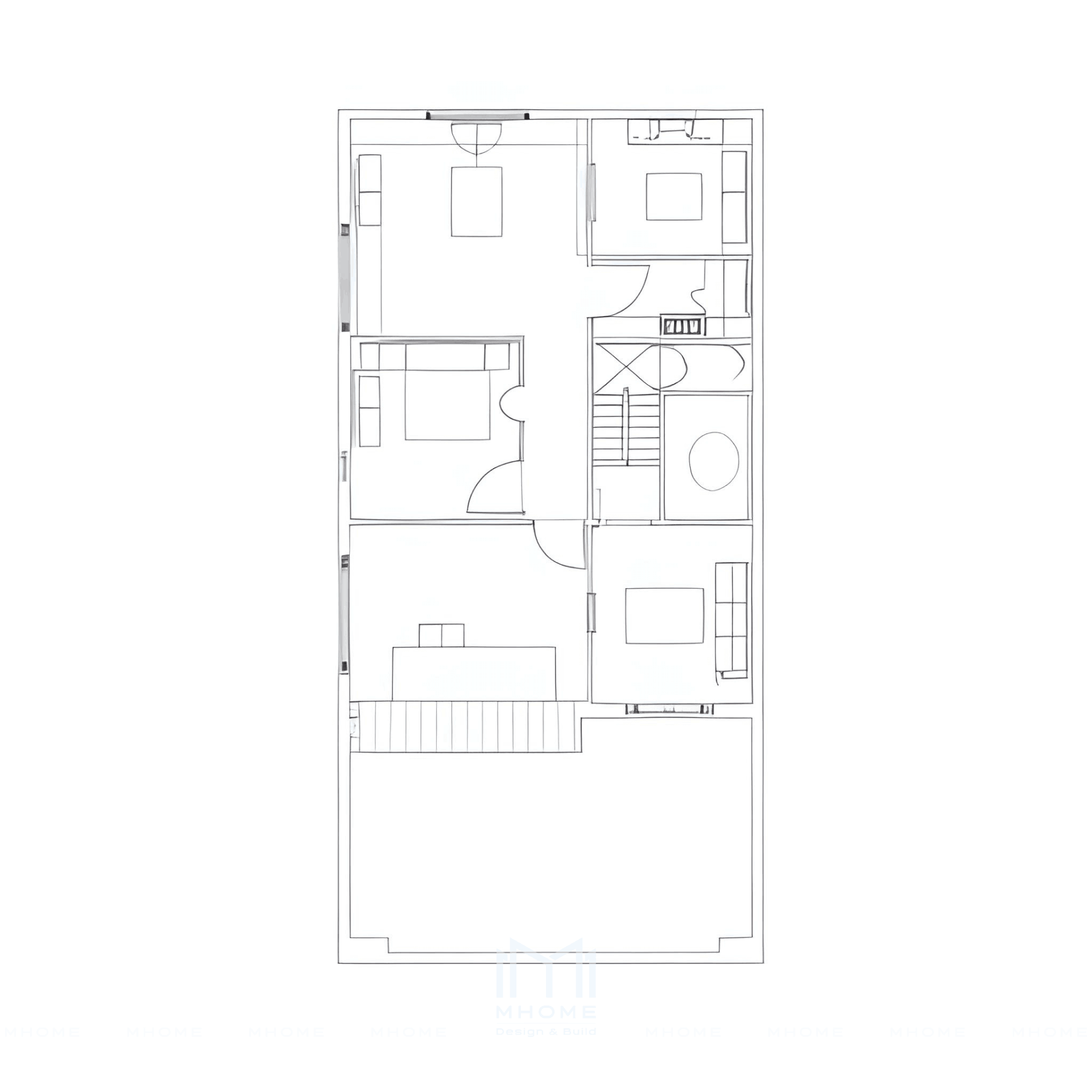 Nhà Phố 2 Tầng 5x20m Phong Cách Hiện Đại