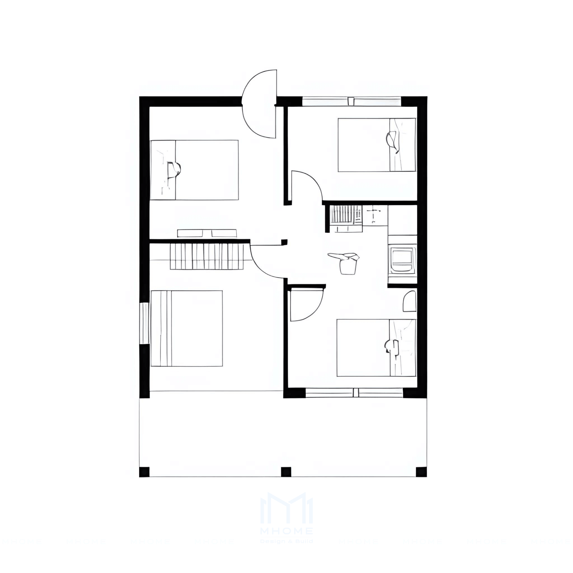 Nhà Phố 2 Tầng 5x20m Phong Cách Hiện Đại