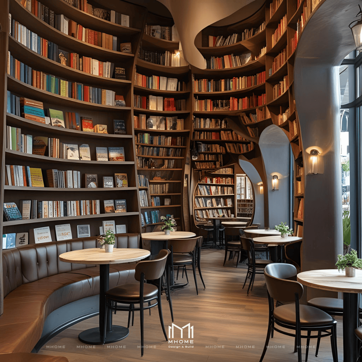 Bố Trí Góc Đọc Sách Yên Tĩnh Tách Biệt Cho Quán Cafe