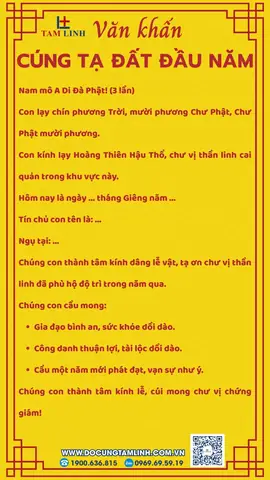 Bài Cúng Lễ Đầu Năm