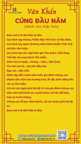 Bài Cúng Lễ Đầu Năm