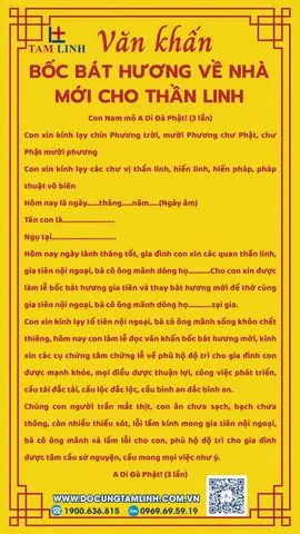 Bài Khấn Bốc Bát Hương Mới