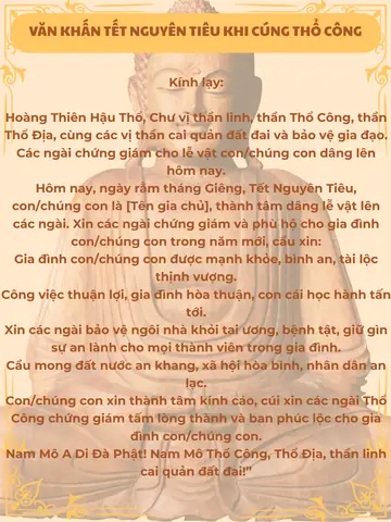Bài Khấn Tết Nguyên Tiêu