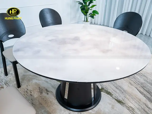 Bàn Ăn Mở Rộng Mặt Kính