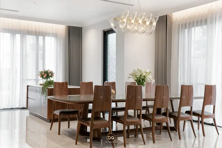 Bàn Ghế Ăn Gỗ Óc Chó Đồng Gia