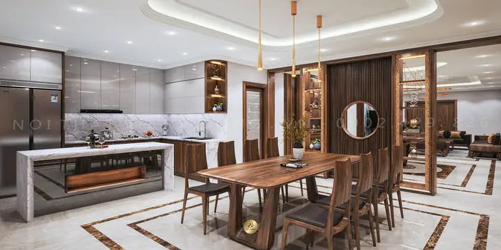 Bàn Ghế Ăn Gỗ Óc Chó Đồng Gia
