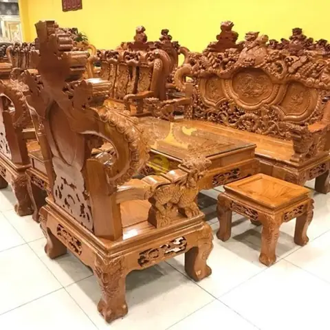 Bàn Ghế Gỗ Tay 20