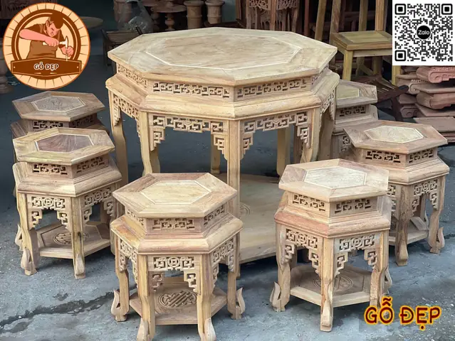 Bàn Ghế Gỗ Uống Trà