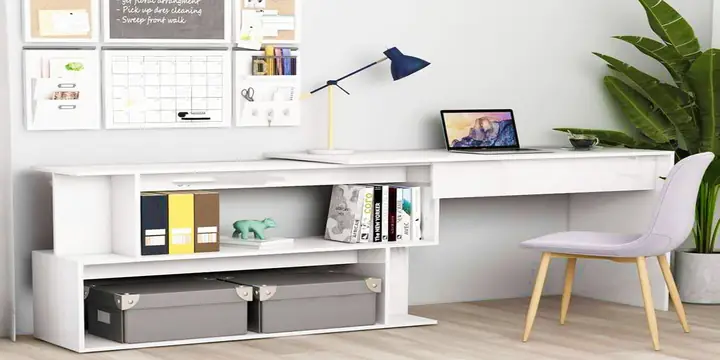 Bàn Học Màu Trắng Đơn Giản