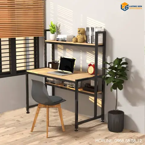 Bàn Làm Việc Liền Giá Sách Giá Rẻ