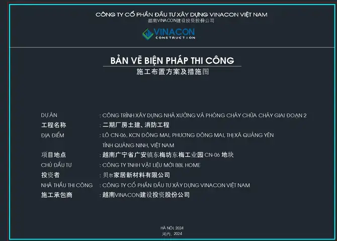 Bản Vẽ Biện Pháp Thi Công Nhà Thép Tiền Chế
