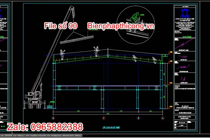 Bản Vẽ Biện Pháp Thi Công Nhà Thép Tiền Chế