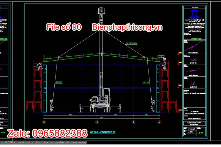 Bản Vẽ Biện Pháp Thi Công Nhà Thép Tiền Chế