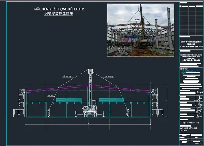 Bản Vẽ Biện Pháp Thi Công Nhà Thép Tiền Chế