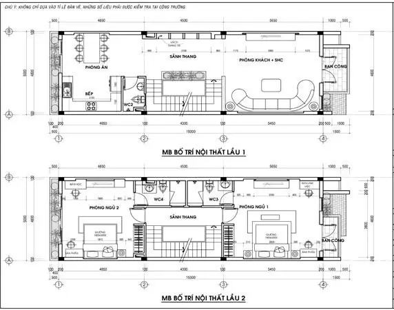 Bản Vẽ Cad Nhà 2 Tầng 5x15