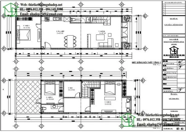 Bản Vẽ Cad Nhà 2 Tầng 5x15