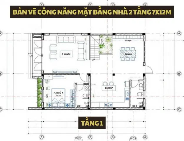 Bản Vẽ Cad Nhà 5x12m
