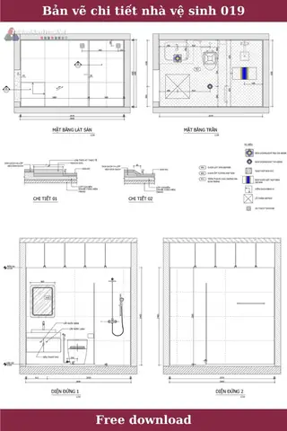 Bản Vẽ Cad Nhà Vệ Sinh Gia Đình