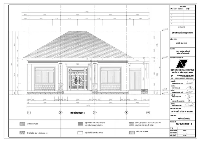 Bản Vẽ Mặt Đứng Nhà Cấp 4