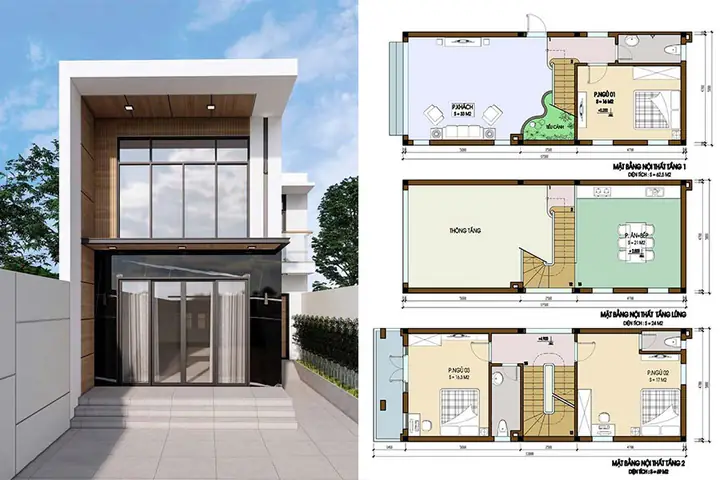 Bản Vẽ Nhà 1 Lầu 1 Trệt